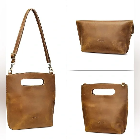 S-Zone leather crossbody purse bag - Picture 6 of 15